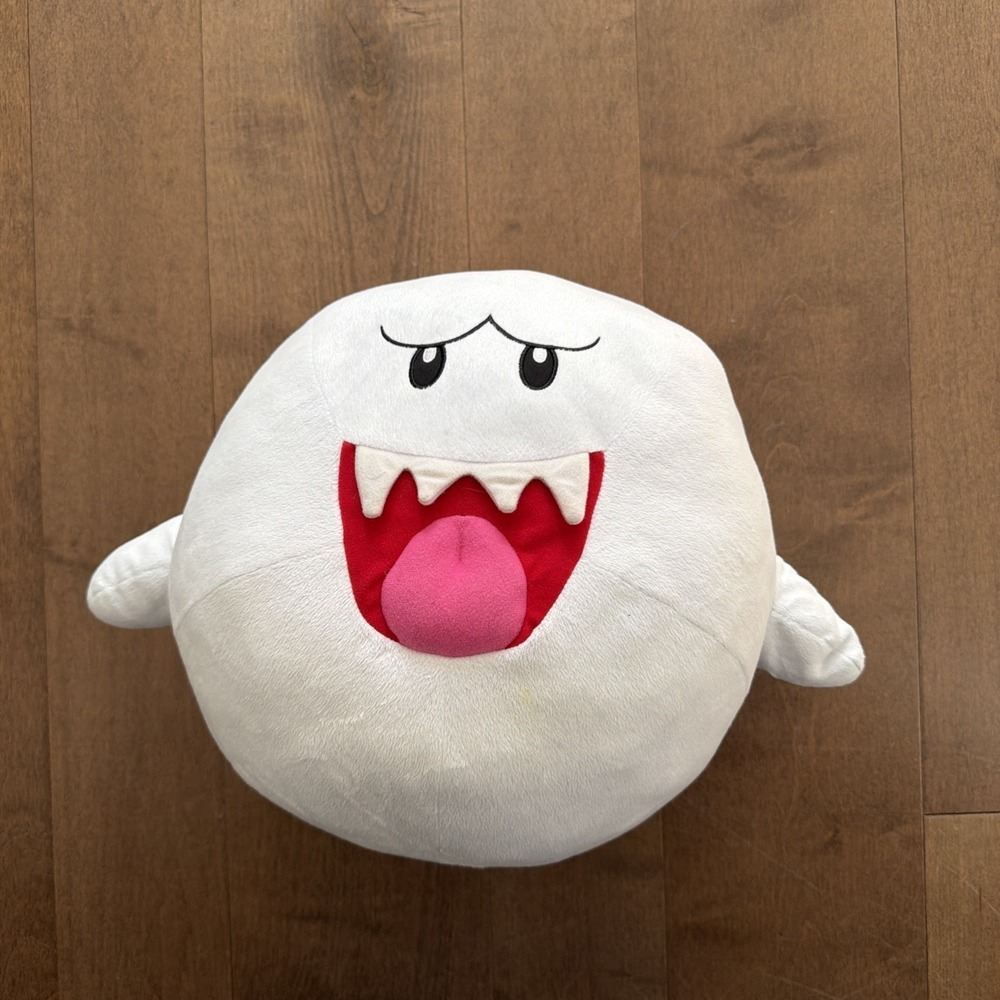 Super Mario Bros King Boo Teresa Official Big Plush 18.8x15.7" Used